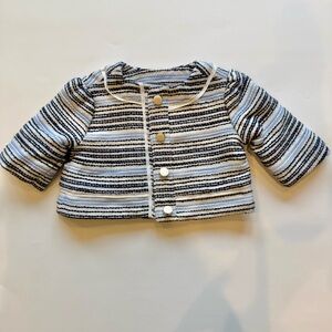 NWT Janie and Jack blue tweed jacket